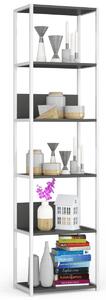 Ak furniture Regál LOFT 50 cm bílý/šedý