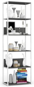 Ak furniture Regál LOFT 60 cm bílý/šedý
