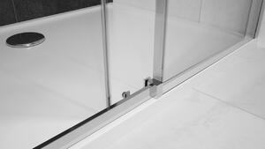 Rea Nixon, sprchový kout s posuvnými dveřmi 150(dveře) x 100(stěna), pravý, 8mm čiré sklo, chromový profil, KPL-00438