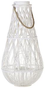 Lucerna TONGA 77 cm Bambus Bílá