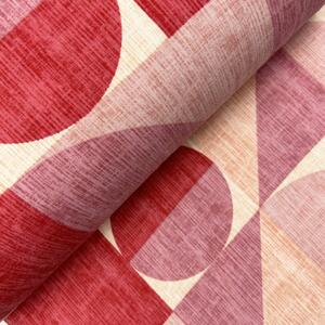 Ervi bavlna flanel š.240cm Abstrakce červená-růžová - 26589-8, metráž