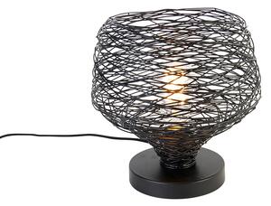 Designová stolní lampa černá 26 cm - Sarella