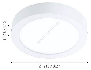 Eglo 900103 - LED Stmívatelné koupelnové svítidlo FUEVA-Z LED/16,5W/230V IP44 EG900103
