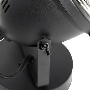 Industriální stolní lampa černá 18 cm - Emado