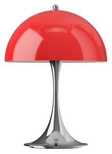 Louis Poulsen Přenosná lampa Panthella 250, chrome original opal red 5744613444