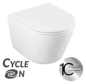 Laveo Závěsná WC mísa se SoftClose sedátkem Nida CycleOn - VMN_609S, bílá