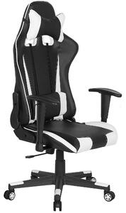 Kancelářská židle GAMER Umělá kůže Bílá