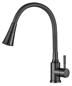 Kuchinox Dřezová baterie Selva s flexibilním raménkem a 2-funkční sprškou - BSK_962E, grafit
