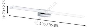 Eglo 900021 - LED RGBW Stmívatelné koupelnové osvětlení zrcadla 21,5W/230V IP44 EG900021