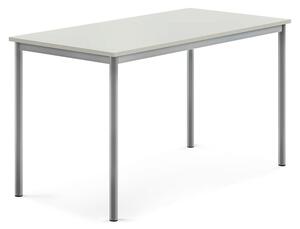 AJ Produkty Stůl SONITUS, 1400x700x760 mm ,stříbrné nohy, HPL deska tlumící hluk, šedá