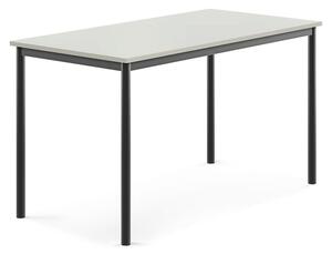 AJ Produkty Stůl SONITUS, 1400x700x760 mm, antracitově šedé nohy, HPL deska tlumící hluk, šedá