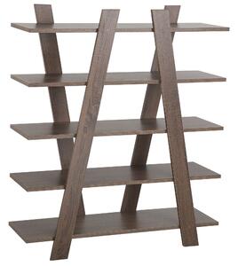 Regál s 5 policemi ESCALANTE 116 cm Tmavě hnědá