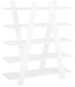 Regál s 5 policemi ESCALANTE 116 cm Bílá