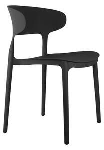 Černé plastové jídelní židle v sadě 4 ks Fain – Leitmotiv