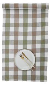 MOUNTAIN LODGE Běhoun na stůl 50 x 160 cm - zelená/hnědá