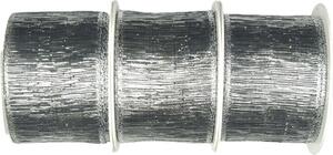 Set 3x Stuha stříbrná LIVERPOOL SILVER stříbrná lesklá 3x (40mm x 2m)
