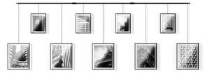 Černé kovové rámečky na zeď v sadě 9 ks 223x77,5 cm Exhibit – Umbra