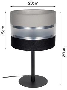 Belis Stolní lampa CORAL 1xE27/60W/230V černá/šedá BE0689