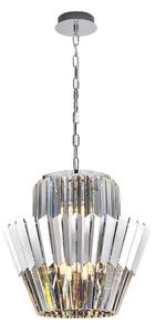 Lustr na řetězu DONNA 9xE14/40W/230V pr. 45 cm matný chrom