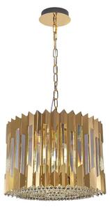 Lustr na řetězu RITZ 7xE14/40W/230V pr. 42 cm zlatá