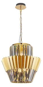 Lustr na řetězu DONNA 9xE14/40W/230V pr. 45 cm zlatá