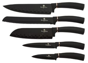 BerlingerHaus - Sada nerezových nožů ve stojanu 6 ks černá/měděná BH0075