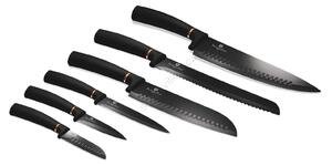 BerlingerHaus - Sada nerezových nožů ve stojanu 6 ks černá/měděná BH0075