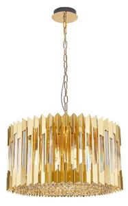 Lustr na řetězu RITZ 12xE14/40W/230V pr. 54 cm zlatá