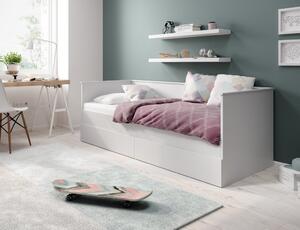 ADRK Rozkládací postel HELA II, CH-Hel-II-200-E2200, 200x80 cm s matrací, bílá