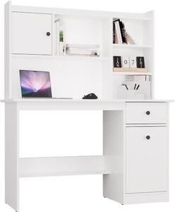 TP Living Psací stůl Chester s nástavcem 120 cm bílý