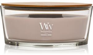Woodwick Opulent Wood Patchouli Creme vonná svíčka s dřevěným knotem 453.6 g