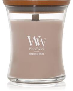 Woodwick Opulent Wood Patchouli Creme vonná svíčka s dřevěným knotem 275 g