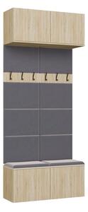 TP Living Předsíňová stěna HAGA 2W 100 cm dub Sonoma