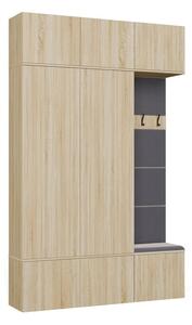 TP Living Předsíňová stěna Haga 2Sz1W 150 cm dub Sonoma