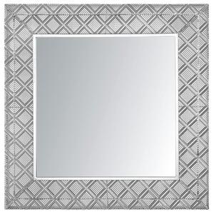 Zrcadlo EVETTES 80 cm 80 cm Kov Stříbrná