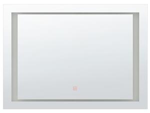 LED koupelnové zrcadlo EYRE 80 cm 60 cm Stříbrná