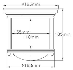Quintiesse QN-HADRIAN-MINI-F-BR-CLEAR -Ven. str. sv. HADRIAN 1xE27/60W/230V IP44