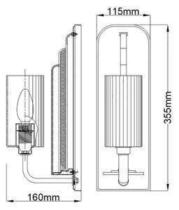 Quintiesse QN-KIMROSE1-BNB - Nástěnné svítidlo KIMROSE 1xE14/40W/230V zlatá