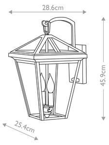 Quintiesse QN-ALFORD-PLACE2-M-MB - Ven. nást. lampa ALFORD M 2xE14/40W/230V IP44