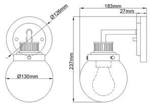 Quintiesse QN-POPPY1-PC-BATH-Koup. nás. svít. POPPY 1xE27/60W/230V IP44 l. chrom