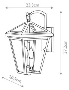 Quintiesse QN-ALFORD-PLACE2-S-MB - Ven. nást. lampa ALFORD S 2xE14/40W/230V IP44