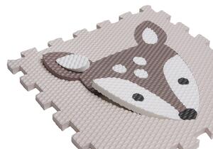 Vylen Pěnové podlahové puzzle Minideckfloor Koloušek Krémový s tmavě hnědým kolouškem 340 x 340 mm