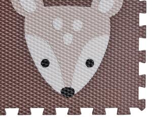 Vylen Pěnové podlahové puzzle Minideckfloor Koloušek Hnědý s tmavě hnědým kolouškem 340 x 340 mm