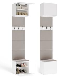 TP Living Předsíňová stěna HAGA 1W 50 cm bílá/kašmír