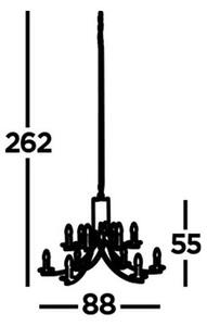 Searchlight 41612-12CC Závěsný dvanáctiramenný lustr ASCONA lesklý chrom