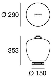 Linealight Venkovní LED stolní lampa Rolling Sky Lantern v.57,5 cm, IP65 Barva: Černá, Teplota světla: 3000K