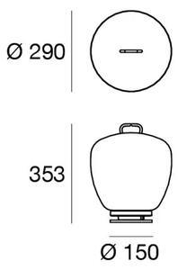 Linealight Venkovní LED stolní lampa Rolling Sky Lantern, v.35,3 cm, IP65 Barva: Hnědá, Teplota světla: 3000K