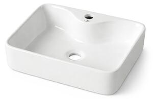 Ak furniture Keramické umyvadlo na desku Aura 47 cm lesklé bílé