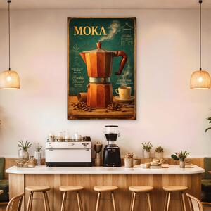 DUBLEZ | Retro obraz - Moka Coffee Time | UV tisk, Premium