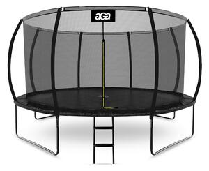 Trampolína Aga 366 cm Černá + ochranná síť + žebřík